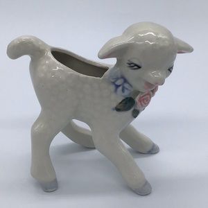 Cute Small Lamb Planter Figurine